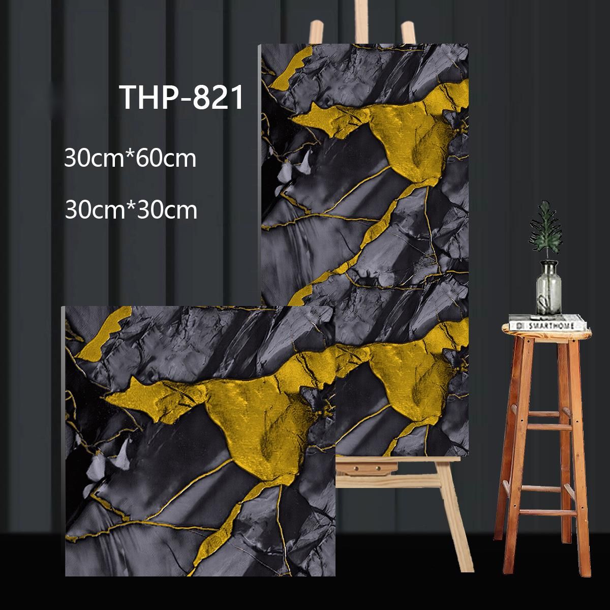 10 Pieces Set Self-adhesive Marble Pattern Wall Stickers For Bedroom And Living Room Background Wall Decoration, Ceramic Tile Aluminum Composite Panel_maomaolike.com