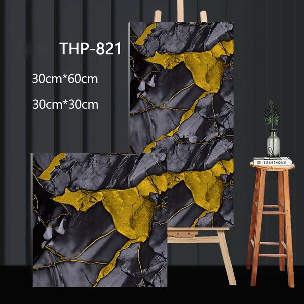 10 Pieces Set Self-adhesive Marble Pattern Wall Stickers For Bedroom And Living Room Background Wall Decoration, Ceramic Tile Aluminum Composite Panel_maomaolike.com