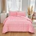 Solid Color Craft Seersucker Series Quilt Set Three Sets Full Size_maomaolike.com