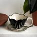 Niche Hand-painted Tulip Flower Ceramic Coffee Cup And Saucer Set Vintage Cup Afternoon Tea Latte Art Water Cup_maomaolike.com