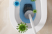Toilet Brush For Home Use, No Dead Angles, Bathroom Cleaning Wall-mounted Long-handled Toilet Brush, Super Useful Tool_maomaolike.com
