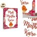 Indian Dessert Themed Painting Poster, Vibrant Traditional Indian Floral Pattern Poster, Cultural Festive Design With "Muh Meetha Karo" Script & Gulab_maomaolike.com