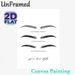 PMU Brow Styles Painting Poster, Minimalist Monochrome Line-art & Shaded Brow Styles Poster, Clearly Displays Microblading, Combination & Microshading_maomaolike.com