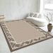 Living Room Rug Large Size Gorgeous Gold Frame Design Bedroom Rug Plush Thickened Machine Washable Thickened Underlay Interior Decorative Rug_maomaolike.com
