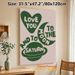 Love You To The Moon And Saturn Painting Poster, Minimalist Retro Green Heart & Celestial Graphic Poster, Warm Romantic Decor Ideal For Bedroom_maomaolike.com