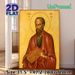 Saint Paul Religious Painting Poster, Vintage Byzantine Style Icon Poster, Serene Traditional Religious Artwork Suitable For Home Prayer Areas, Church_maomaolike.com