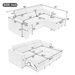 96" Multi-Functional Pull-Out Sofa Bed L-Shape Sectional Sofa With Adjustable Headrest, Wireless Charging, Cup Holders And Hidden Storage For Living Room, Bedroom, Office_maomaolike.com