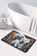 Westie Spooky Halloween Memory Foam Kitchen Mat Machine Washable Anti-Fatigue Mat Cushion Comfort Bath Mat Or Kitchen Rug_maomaolike.com