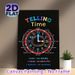 Telling Time Painting Poster, Vibrant Race Car Clock Graphic Poster, Educational Tool To Learn Time Reading And Conversions, Ideal For Classroom Or_maomaolike.com