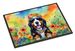 Bernese Mountain Dog Hippie Dawg Doormat Front Door Mat Indoor Outdoor Rugs For Entryway, Non Slip Washable Low Pile, 24H X 36W_maomaolike.com
