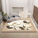 Living Room Rug Large Size Gorgeous Gold Frame Design Bedroom Rug Plush Thickened Machine Washable Thickened Underlay Interior Decorative Rug_maomaolike.com