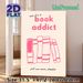 Book Lover Themed Painting Poster, Pastel Pink Hand-drawn Book Graphic Poster, Witty Book-themed Quote Decor Ideal For Reading Nooks, Bedrooms And_maomaolike.com