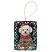 Poodle Christmas Porcelain Ornament Christmas Tree Hanging Decorations For Home Christmas Holiday, Rectangle, Gift, Multicolor_maomaolike.com