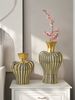 1PC High-end Design Striped Color-matched Necked Ceramic Vase Is Suitable For High-end Style Scene Ornaments, Flowers Out Of Ah Vase_maomaolike.com