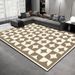 Living Room Rug Large Size Gorgeous Gold Frame Design Bedroom Rug Plush Thickened Machine Washable Thickened Underlay Interior Decorative Rug_maomaolike.com