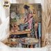 Traditional Kitchen Scene Painting Poster, Vibrant Realistic Rustic Culinary Scene Poster, Captures Warm Daily Cooking Moments, Ideal For Home Kitchen_maomaolike.com