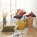 Simple Washed Cotton Solid Color Edge Pillowcase Soft Feel Skin Friendly Home Pillow Cushion Cover_maomaolike.com