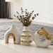 3-piece Gourd-shaped Ceramic Vase Set_maomaolike.com