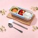 304 Stainless Steel Independent Compartment Sealed Lunch Box, Large Capacity With Spoon And Chopsticks, Food Grade Special Lunch Box_maomaolike.com