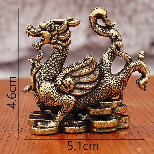 New Brass Four Mythical Beasts Ornaments Qinglong White Tiger Suzaku Xuanwu Living Room Office Metal Crafts Wholesale_maomaolike.com