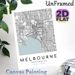 Melbourne City Map Painting Poster, Minimalist Line Art Urban Map Poster, Clear Detailed Geographic Layout, Ideal For Home Office And Living Room Wall_maomaolike.com
