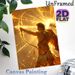 Mythological Solar Archer Painting Poster, Golden Luminous Fantasy Style Poster, Striking Glowing Bow Artwork Suitable For Home, Game Room, Study_maomaolike.com