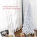 Pencil Christmas Tree, Unlit Artificial Christmas Tree Slim Douglas Fir Xmas Tree With Realistic Branches, Halloween Tree With Tips, White_maomaolike.com