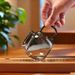 3-piece Set Of Thickened Glass Tea Cups With Lids, Round And Fun Tea Cups, Heat-resistant High Borosilicate Glass Flower Tea Office Cups_maomaolike.com