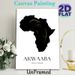 African Map Akwaaba Themed Painting Poster, Sleek Black Silhouette African Map With Sparkling Gold Accents Poster, Warm Welcoming Decor Suitable For_maomaolike.com