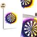 Dartboard Themed Painting Poster, Vibrant Watercolor Splash Style Dartboard Poster, Eye-catching Sports Decor Ideal For Game Room, Lounge Space_maomaolike.com