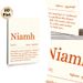 Niamh Name Meaning Painting Poster, Warm-toned Minimalist Typographic Poster, Features Irish Cultural & Mythological Significance, Ideal For Home Wall_maomaolike.com