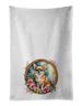 Chihuahua And Flowers Kitchen Towel Set Of 2 White Dish Towels Decorative Bathroom Hand Towel For Hand, Face, Hair, Yoga, Tea, Dishcloth, 19 X 28", White_maomaolike.com