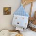 Cute Lace Bear High Aesthetic Box, Wall-mounted, No-drill Fabric Tissue Storage Bag_maomaolike.com