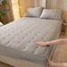 Class A Soybean Fiber Quilted Single Piece Thickened Full Wrap Three-Piece Set Simmons Mattress Protector Cover_maomaolike.com