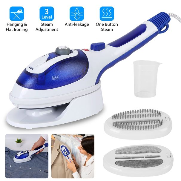 800W Handheld Electric Steam Anti-Scalding Anti Dripping Portable Iron Garment Steamer Fabric Clothes Laundry Steam Brush With 3 Adjustable Steam_maomaolike.com