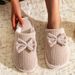 Fashion Women's Bow Fall/Winter Indoor Bedroom Floor Lightweight And Comfortable&Soft Warm Slippers For Home_maomaolike.com