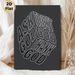 Religious Inspirational Painting Poster, Monochrome Bold Typographic Poster, Featuring "Ask Trust Thank God" Text, Inspirational Spiritual Decor Ideal_maomaolike.com