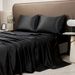 Satin Sheets Queen Size 4 Piece Bed Sheet Set With Silky Microfiber, Deep Pocket Fitted 1 Flat Sheet, 2 Pillowcases -_maomaolike.com