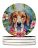 American Foxhound Luau Large Sandstone Coasters Pack Of 4 Absorbent Round Coasters Decor Gifts For Men Or Women, 4 In, Multicolor_maomaolike.com