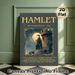 Hamlet Themed Painting Poster, Vintage Watercolor Style Hamlet & Castle Scene Poster, Timeless Literary Decor, Ideal For Study, Living Room And_maomaolike.com