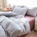 Wholesale INS Japanese Minimalist Striped Pure Four-Piece Nordic Style Full Yarn-Dyed Washed Cotton 4-Piece Set_maomaolike.com