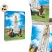 Our Lady Of Fatima Religious Painting Poster, Serene Realistic Sacred Scene Poster, Calming Spiritual Artwork With Praying Figures, Ideal For Home Or_maomaolike.com