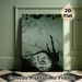 Haunted House Themed Painting Poster, Gloomy Green-toned Spooky Silhouette Poster, Eerie Atmospheric Decor Suitable For Home And Halloween Gatherings_maomaolike.com
