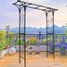 Metal Garden Arch Garden Arbor Trellis Climbing Plants Support Arch Outdoor Arch Wedding Arch Party Events Archway Black_maomaolike.com