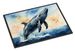 Humpback Whale Breaching Doormat Front Door Mat Indoor Outdoor Rugs For Entryway, Non Slip Washable Low Pile, 24H X 36W_maomaolike.com