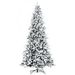 9 Ft Pine Snow Flocked Artificial Christmas Tree With 616 Realistic Cedar Branches, Auto Open, Home Holiday Decoration, Green_maomaolike.com