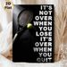 Tennis Motivational Quote Painting Poster, Sleek Dark-toned Tennis Racket & Ball Poster, Inspiring Encouraging Message Wall Decor For Gym, Sports_maomaolike.com