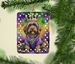 Wirehaired Pointing Griffon King Of Mardi Gras Porcelain Ornament Christmas Tree Hanging Decorations For Home Christmas Holiday, Rectangle, Gift, Multicolor_maomaolike.com