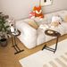 C-Shaped Side Table, C Table End Table For Sofa And Bedside, Couch Side Tables, Wood C-Shaped End Table With Metal Frame Slide For Bedroom Living Room_maomaolike.com