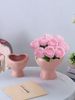 1pc Love Shape Design Pink Cute Ceramic Vase Small Fresh Style Suitable For Ornaments Decorative Vase Can Hold Water Flower Arrangement Vase_maomaolike.com